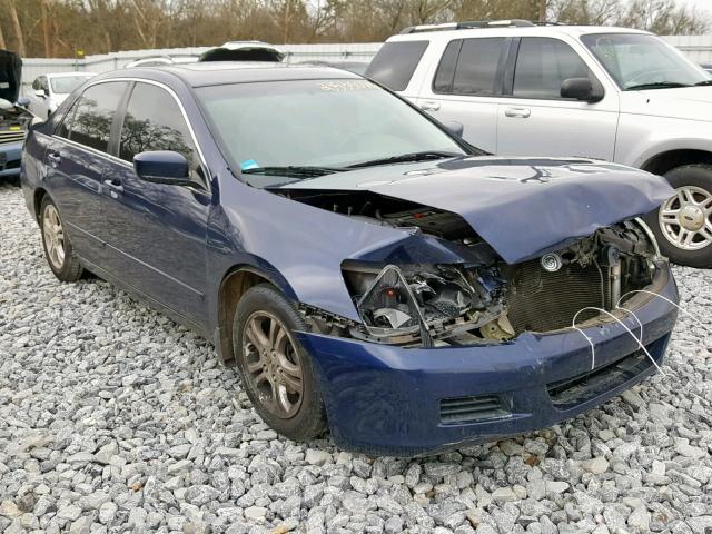 1HGCM56896A166565 - 2006 HONDA ACCORD EX BLUE photo 1