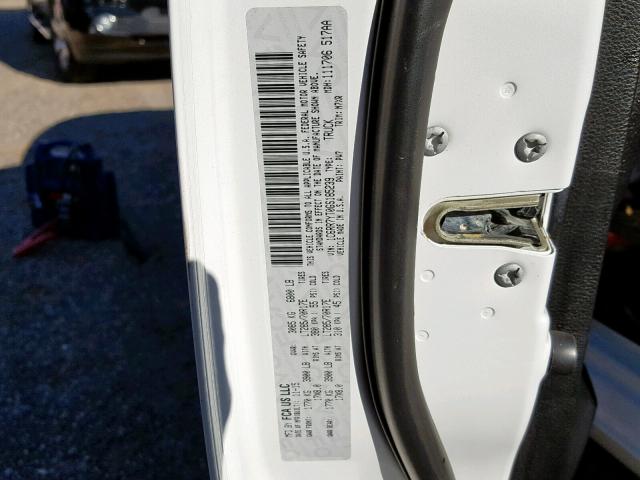 1C6RR7YT0GS185239 - 2016 RAM 1500 REBEL თეთრი ფოტო 10