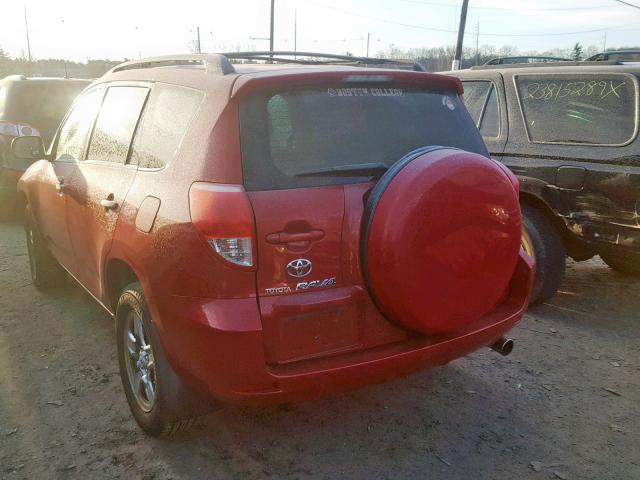 JTMBD33V575088515 - 2007 TOYOTA RAV4 RED photo 3