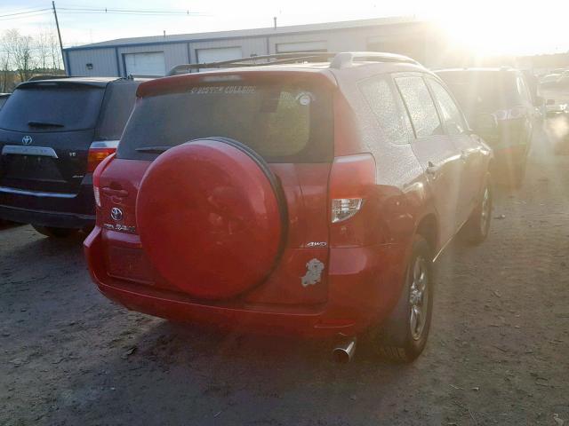 JTMBD33V575088515 - 2007 TOYOTA RAV4 RED photo 4