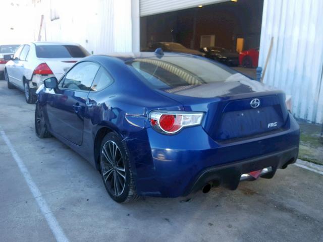 JF1ZNAA12D2732202 - 2013 TOYOTA SCION FR-S BLUE photo 3