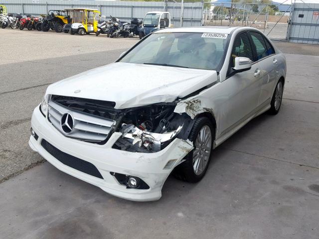 WDDGF54X69R048957 - 2009 MERCEDES-BENZ C 300 WHITE photo 2