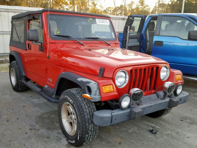 1J4FA49S34P778030 - 2004 JEEP WRANGLER / RED photo 1