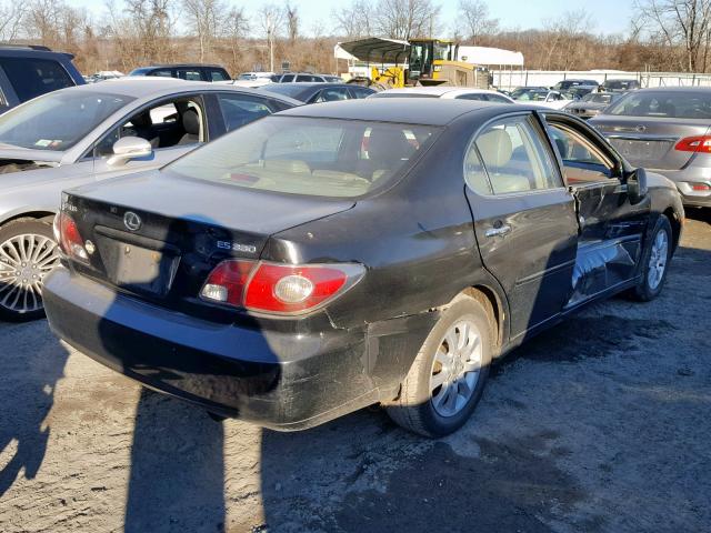 JTHBA30G745048686 - 2004 LEXUS ES 330 BLACK photo 4