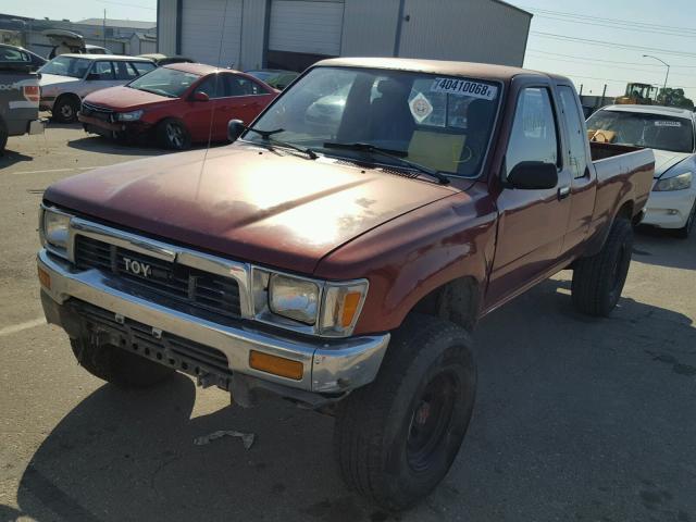 JT4RN13P3M6032404 - 1991 TOYOTA PICKUP 1/2 RED photo 2