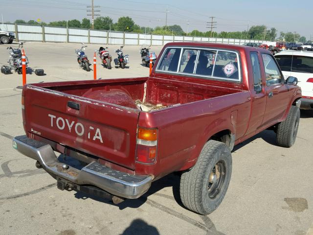 JT4RN13P3M6032404 - 1991 TOYOTA PICKUP 1/2 RED photo 4