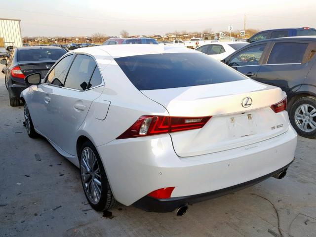 JTHBF1D26E5022151 - 2014 LEXUS IS 250 WHITE photo 3