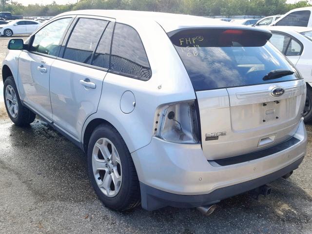 2FMDK3JC2CBA07505 - 2012 FORD EDGE SEL SILVER photo 3