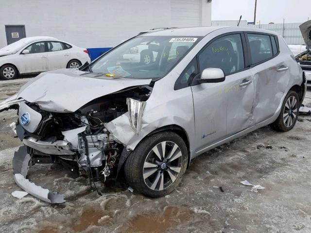 1N4AZ0CP5EC335236 - 2014 NISSAN LEAF S GRAY photo 2