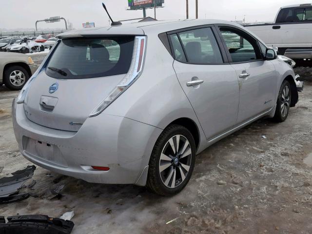 1N4AZ0CP5EC335236 - 2014 NISSAN LEAF S GRAY photo 4