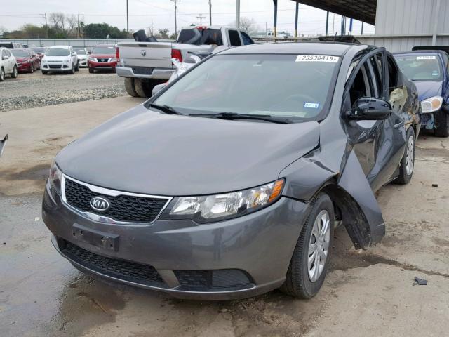 KNAFU4A25D5727632 - 2013 KIA FORTE EX GRAY photo 2