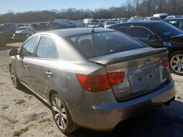 KNAFW4A36A5230569 - 2010 KIA FORTE SX GRAY photo 3