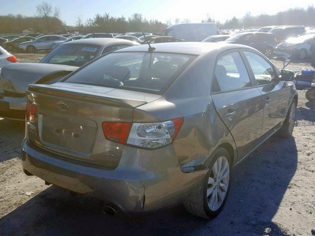 KNAFW4A36A5230569 - 2010 KIA FORTE SX GRAY photo 4