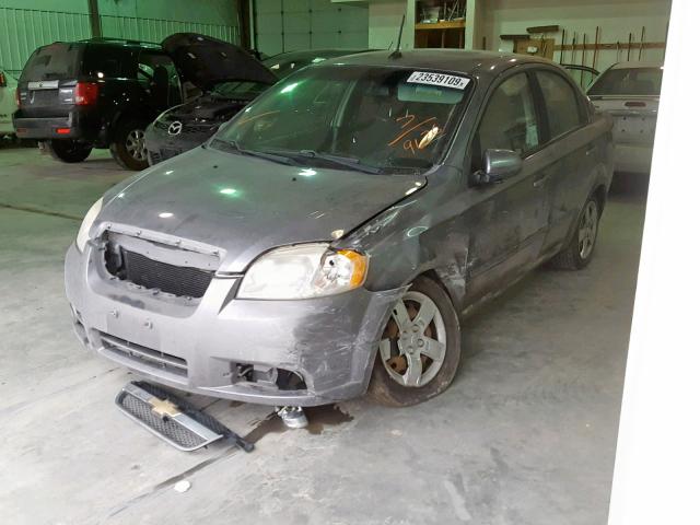 KL1TG5DE3BB249676 - 2011 CHEVROLET AVEO LT GRAY photo 2