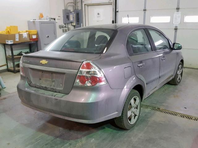 KL1TG5DE3BB249676 - 2011 CHEVROLET AVEO LT GRAY photo 4