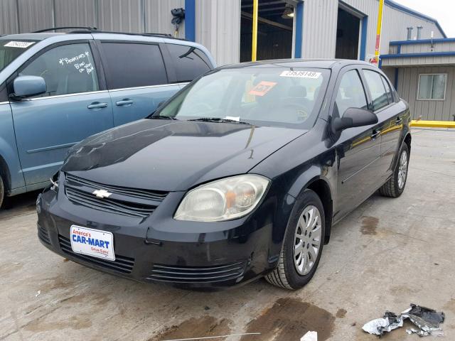 1G1AB5F51A7237029 - 2010 CHEVROLET COBALT LS BLACK photo 2