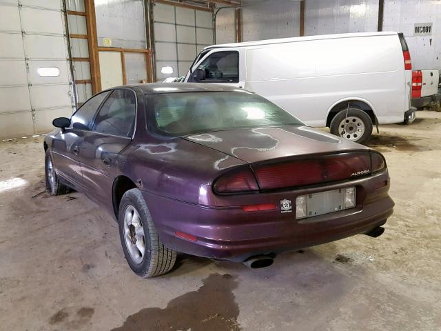 1G3GR62C5S4107197 - 1995 OLDSMOBILE AURORA PURPLE photo 3