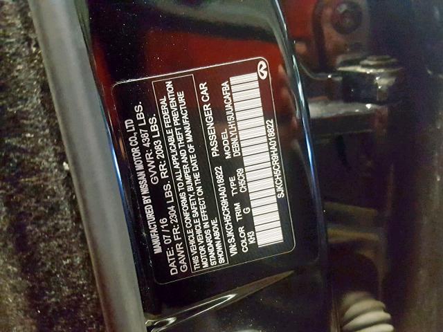 SJKCH5CR9HA018822 - 2017 INFINITI QX30 BASE BLACK photo 10