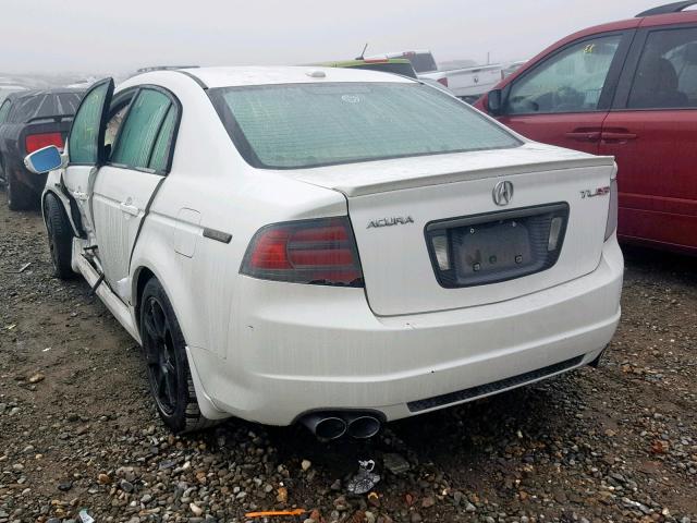 19UUA76507A002346 - 2007 ACURA TL TYPE S WHITE photo 3