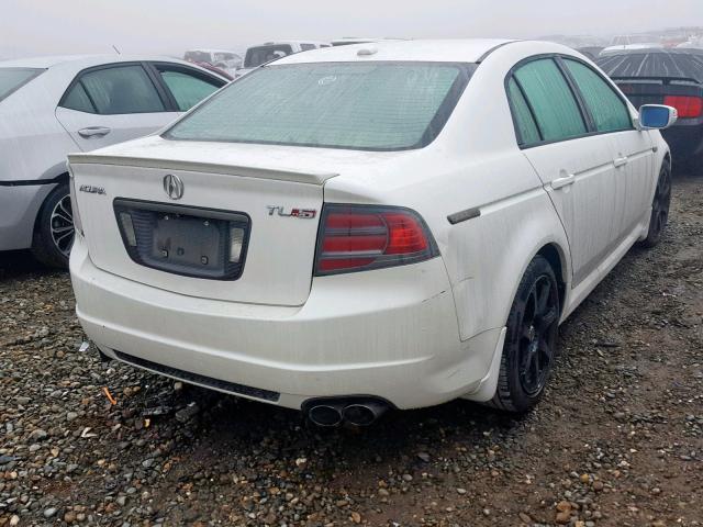 19UUA76507A002346 - 2007 ACURA TL TYPE S WHITE photo 4