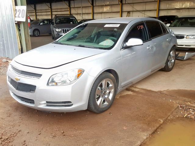 1G1ZC5EB1AF127322 - 2010 CHEVROLET MALIBU 1LT 银色 照片 2
