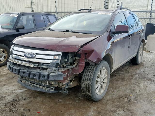 2FMDK48C09BA33122 - 2009 FORD EDGE SEL RED photo 2