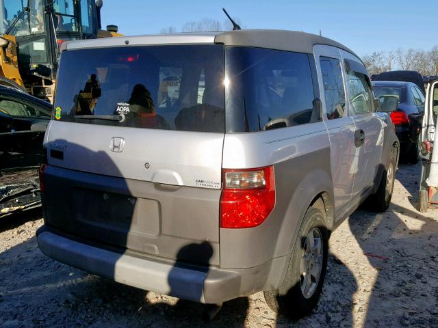 5J6YH28503L003176 - 2003 HONDA ELEMENT EX SILVER photo 4