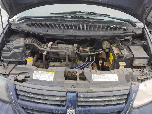 1D4GP24R85B155442 - 2005 DODGE GRAND CARA BLUE photo 7