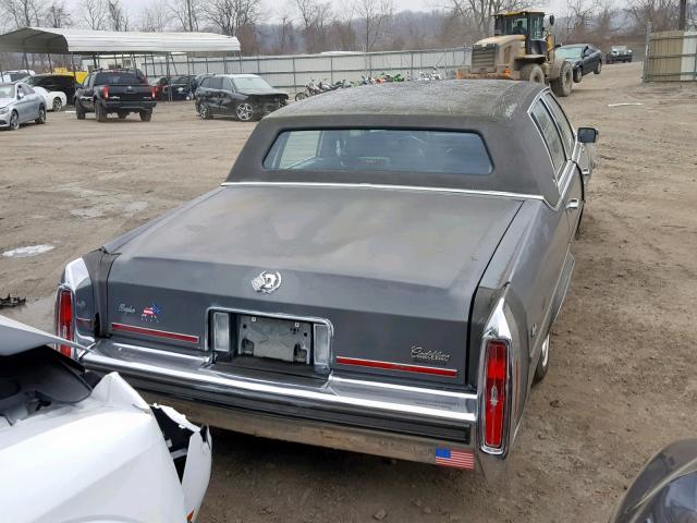 1G6DW51Y0KR737623 - 1989 CADILLAC BROUGHAM GRAY photo 4