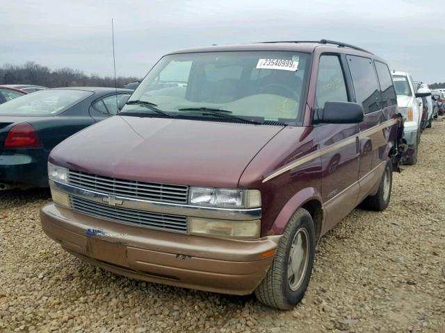 1GNDM19WXVB173966 - 1997 CHEVROLET ASTRO BURGUNDY photo 2