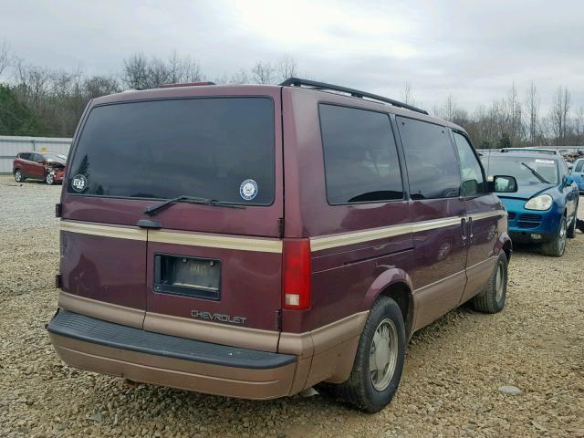 1GNDM19WXVB173966 - 1997 CHEVROLET ASTRO BURGUNDY photo 4