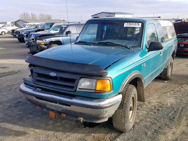 1FTCR15XXPPA73327 - 1993 FORD RANGER GREEN photo 2