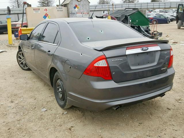 3FAHP0JG5BR273468 - 2011 FORD FUSION SEL GRAY photo 3