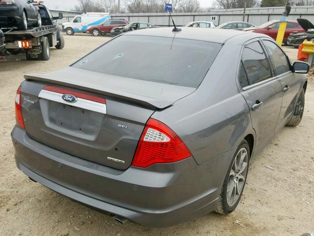 3FAHP0JG5BR273468 - 2011 FORD FUSION SEL GRAY photo 4