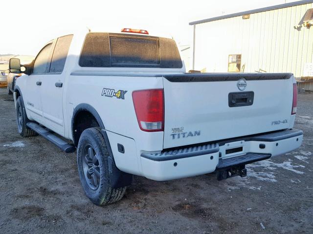 1N6AA0EC4EN515336 - 2014 NISSAN TITAN S WHITE photo 3