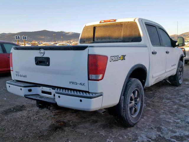 1N6AA0EC4EN515336 - 2014 NISSAN TITAN S WHITE photo 4