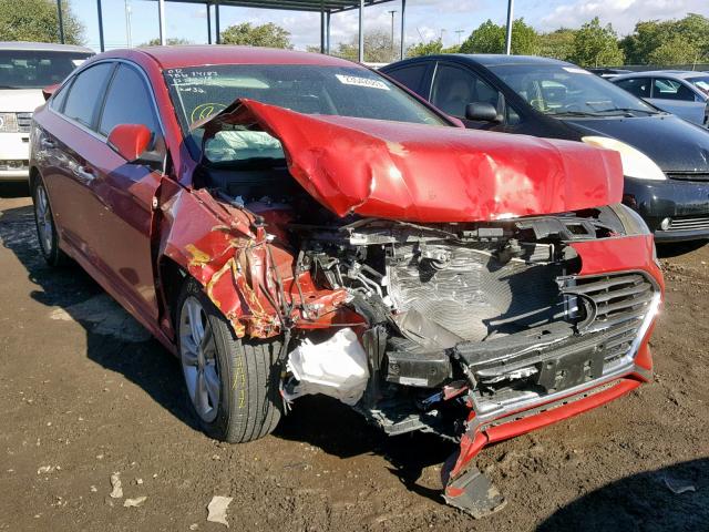 5NPE34AF0JH620830 - 2018 HYUNDAI SONATA SPO BURGUNDY photo 1