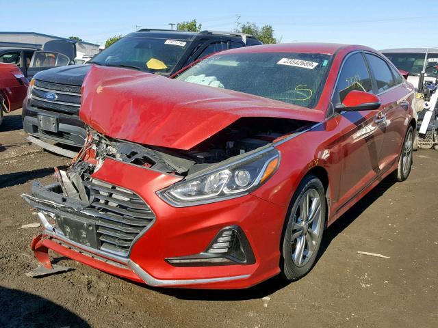 5NPE34AF0JH620830 - 2018 HYUNDAI SONATA SPO BURGUNDY photo 2