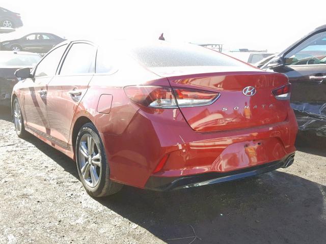 5NPE34AF0JH620830 - 2018 HYUNDAI SONATA SPO BURGUNDY photo 3