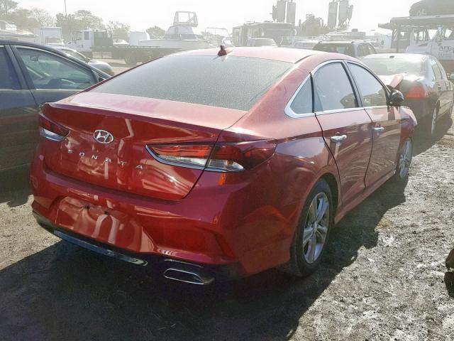 5NPE34AF0JH620830 - 2018 HYUNDAI SONATA SPO BURGUNDY photo 4