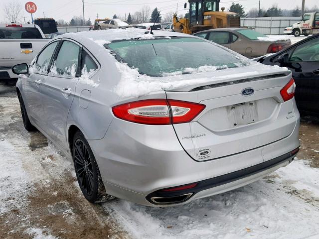 3FA6P0H99ER239990 - 2014 FORD FUSION SE SILVER photo 3