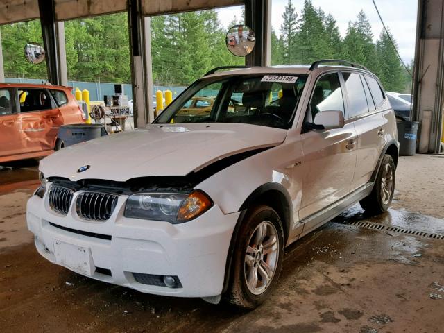 WBXPA93486WG83110 - 2006 BMW X3 3.0I WHITE photo 2