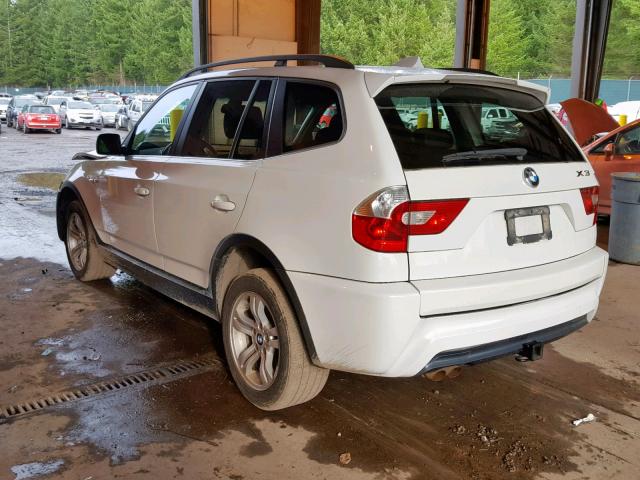 WBXPA93486WG83110 - 2006 BMW X3 3.0I WHITE photo 3