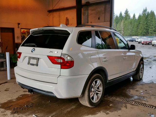 WBXPA93486WG83110 - 2006 BMW X3 3.0I WHITE photo 4