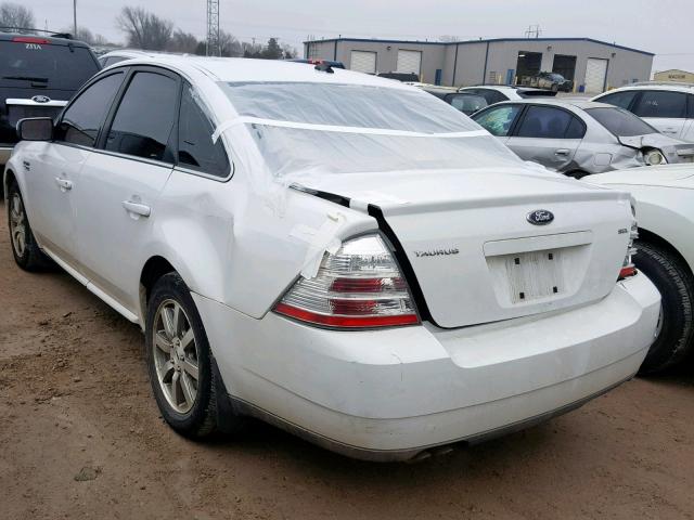 1FAHP24W18G158879 - 2008 FORD TAURUS SEL WHITE photo 3