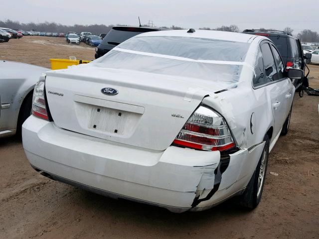 1FAHP24W18G158879 - 2008 FORD TAURUS SEL WHITE photo 4