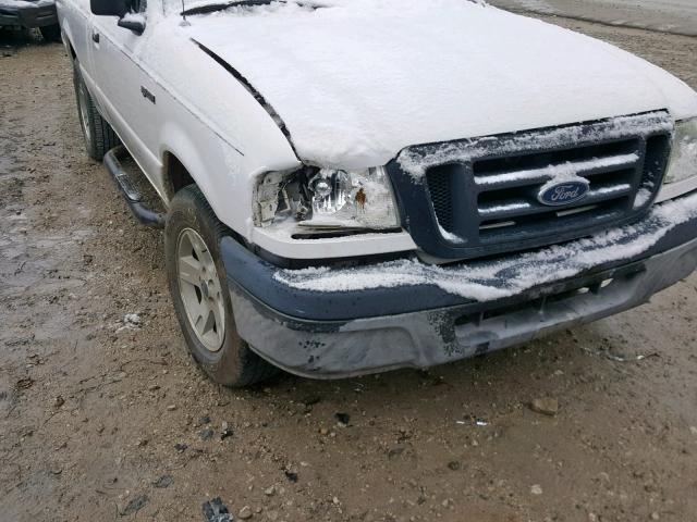 1FTYR10U35PA80197 - 2005 FORD RANGER WHITE photo 9