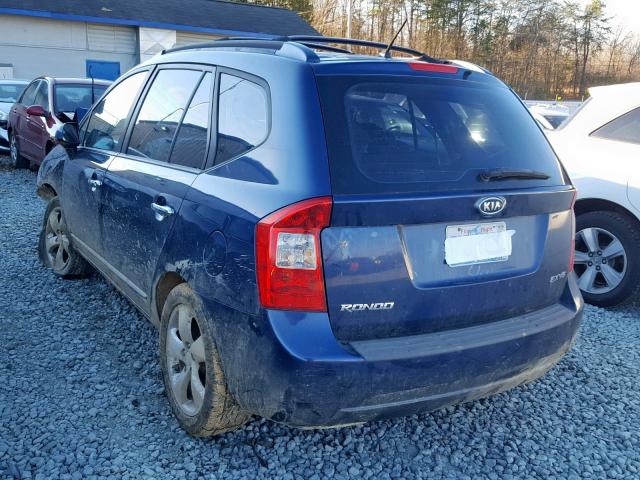 KNAFG526577117849 - 2007 KIA RONDO LX BLUE photo 3