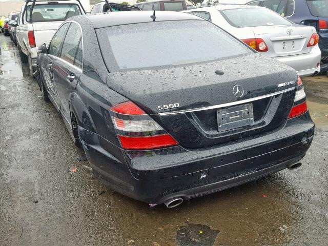 WDDNG71X57A027551 - 2007 MERCEDES-BENZ S 550 BLACK photo 3