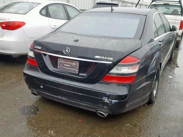 WDDNG71X57A027551 - 2007 MERCEDES-BENZ S 550 BLACK photo 4